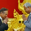 Ngoại trưởng Thái Lan Pramudwinai (trái) hội kiến Tổng thống ​Myanmar U Htin Kyaw. (Nguồn: AP)