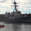 Tàu khu trục mang tên lửa dẫn đường USS Spruance. (Nguồn: YouTube)