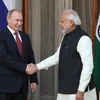 Tổng thống Nga Vladimir Putin và Thủ tướng Ấn Độ Narendra Modi. (Nguồn: AFP)