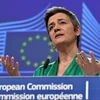 Phó Chủ tịch Ủy ban châu Âu (EC) Margrethe Vestager phát biểu với báo giới tại Brussels, Bỉ, ngày 13/3/2020. (Ảnh: AFP/TTXVN)