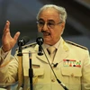 Tướng Khalifa Haftar, chỉ huy quân đội ở miền Đông Libya. (Ảnh: AFP/TTXVN)