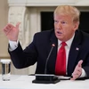 Tổng thống Mỹ Donald Trump phát biểu tại Nhà Trắng ngày 29/4/2020. (Ảnh: AFP/TTXVN)