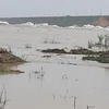 Cảnh ngập lụt trên diện rộng sau khi đập Sardoba ở vùng Syrdarya bị vỡ. (Ảnh: RFE/TTXVN)