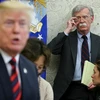 Cựu Cố vấn an ninh quốc gia John Bolton lắng nghe Tổng thống Donald Trump phát biểu. (Nguồn: Getty Images)