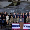 Tổng thống Mỹ Donald Trump phát biểu tại căn cứ không quân Andrews, Maryland. (Nguồn: EPA-EFE)