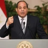 Tổng thống Ai Cập Abdel Fattah al-Sisi phát biểu tại một cuộc họp báo ở thủ đô Cairo. (Ảnh: AFP/TTXVN)