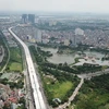 Một đoạn đường vành đai 3 đoạn Mai Dịch-cầu Thăng Long. (Nguồn: Vietnam+)