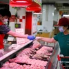 Mặt hàng thịt được bày bán tại một siêu thị của Trung Quốc. (Nguồn: Reuters)