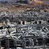 Các tòa nhà bị phá hủy sau vụ nổ tại Beirut, Liban ngày 5/8/2020. (Ảnh: THX/TTXVN)