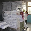 Lương thực viện trợ cho Triều Tiên thông qua Chương trình Lương thực Thế giới, tại Huichon, tỉnh Chagang (Triều Tiên). (Ảnh: AFP/TTXVN)