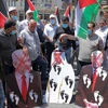 Người biểu tình Palestine phản đối thỏa thuận bình thường hóa giữa Israel và UAE do Mỹ làm trung gian. (Nguồn: AFP)