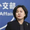 Người phát ngôn Bộ Ngoại giao Trung Quốc Hoa Xuân Oánh phát biểu tại cuộc họp báo ở Bắc Kinh ngày 6/6/2020. (Ảnh: Kyodo/TTXVN)