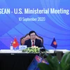 Phó Thủ tướng, Bộ trưởng Ngoại giao Phạm Bình Minh phát biểu tại Hội nghị Bộ trưởng Ngoại giao ASEAN-Hoa Kỳ. (Ảnh: Lâm Khánh/TTXVN)