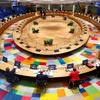 Toàn cảnh hội nghị thượng đỉnh EU tại Brussels, Bỉ, ngày 17/7/2020. (Ảnh: AFP/ TTXVN)