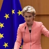 Chủ tịch EC Ursula von der Leye phát biểu tại phiên họp toàn thể Nghị viện châu Âu (EP) ở Brussels, Bỉ ngày 16/9/2020. (Ảnh: AFP/TTXVN)