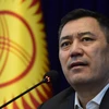 Tân Thủ tướng Kyrgyzstan Sadyr Zhaparov phát biểu tại cuộc họp báo ở Bishkek ngày 10/10/2020. (Ảnh: AA/TTXVN)