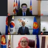 Ủy ban hợp tác chung ASEAN-Hàn Quốc (AKJCC) họp định kỳ lần thứ 7 theo hình thức trực tuyến. (Ảnh: TTXVN phát)