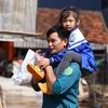 [Photo] Người dân vùng lũ Hà Tĩnh khắc phục khó khăn, ổn định đời sống