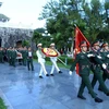 Lễ an táng Anh hùng lực lượng vũ trang nhân dân, Liệt sỹ Nguyễn Ngọc Bảo tại Nghĩa trang Quốc gia A1. (Ảnh: Phan Tuấn Anh/TTXVN)
