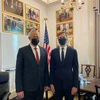 Bộ trưởng Quốc phòng Mỹ Mark Esper tiếp người đồng cấp Israel Benny Gantz tại Lầu Năm Góc. (Nguồn: Bộ Quốc phòng Israel)
