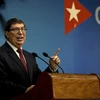 Ngoại trưởng Cuba Bruno Rodriguez phát biểu tại cuộc họp báo ở thủ đô La Habana ngày 22/10/2020. (Ảnh: AFP/TTXVN)