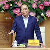 Thủ tướng Nguyễn Xuân Phúc phát biểu tại buổi tiếp. (Ảnh: Thống Nhất/TTXVN)