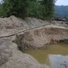 [Photo] Điện Biên: Loạn tình trạng khai thác cát "chui" ở Mường Phăng