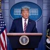 Tổng thống Mỹ Donald Trump phát biểu tại cuộc họp báo ở Washington, DC ngày 5/11/2020. (Ảnh: AFP/TTXVN)