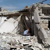 Một ngôi nhà bị phá hủy ở ngoại ô Damascus do các cuộc không kích của Israel. (Ảnh: SANA)