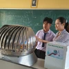 Độc đáo mô hình máy tạo nước sạch từ điện gió của cậu học trò lớp 11