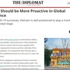 The Diplomat: Tham gia quản trị toàn cầu giúp Việt Nam nâng cao vị thế