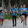 Những vận động viên điền kinh nhí ở giải chạy Ecopark Marathon 2021