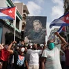 Người dân Cuba tuần hành ủng hộ chính quyền tại thủ đô La Habana. (Ảnh: Reuters)