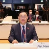 Chủ tịch Quốc hội Vương Đình Huệ dự Lễ khai mạc Hội nghị các Chủ tịch Quốc hội thế giới lần thứ 5. (Ảnh: Doãn Tấn/TTXVN)