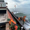 Tàu hàng chở hơn 2.300 tấn ximăng bị thủng đáy trên biển Cù Lao Chàm