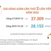 [Infographics] Giá xăng giảm lần thứ 2 liên tiếp trong năm 2022