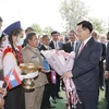 Chủ tịch Quốc hội thăm trường Dân tộc nội trú Champasak của Lào