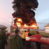 Sét đánh trúng kho dầu gây cháy lớn tại khu công nghiệp của Cuba
