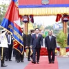 Lễ đón Chủ tịch Quốc hội Vương Đình Huệ thăm Vương quốc Campuchia