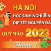 Hà Nội: Học sinh nghỉ 8 ngày dịp Tết Nguyên đán Quý Mão 2023
