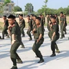 Hình ảnh các chiến sỹ Cảnh sát Cơ động Long An hăng say luyện tập