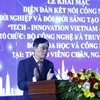 Thứ trưởng Bộ Khoa học và Công nghệ Việt Nam Trần Văn Tùng phát biểu khai mạc Diễn đàn. (Ảnh: Phạm Kiên/TTXVN)