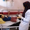 Em nhỏ bị thương do xung đột Israel-Hamas được điều trị tại bệnh viện ở Khan Younis, Dải Gaza, ngày 10/11/2023. (Ảnh: THX/TTXVN)