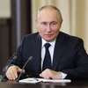 Tổng thống Nga Vladimir Putin phát biểu tại cuộc họp ở Moskva ngày 8/11/2023. (Ảnh: AFP/TTXVN)