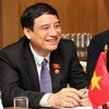 Ông Nguyễn Đắc Vinh, Chủ nhiệm Ủy ban Văn hóa, Giáo dục của Quốc hội Việt Nam phát biểu. (Ảnh: Đỗ Bá Thành/TTXVN)