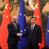 Chủ tịch Trung Quốc Tập Cận Bình và Chủ tịch Hội đồng châu Âu Charles Michel. (Ảnh: Reuters)