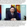 Trong bài viết, báo Kampuchea Thmey đăng tải hình ảnh và dẫn lời Đại sứ Việt Nam tại Vương quốc Campuchia Nguyễn Huy Tăng. (Ảnh: TTXVN phát)