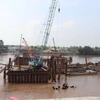 Tỉnh Tiền Giang đã đầu tư xây dựng cầu Tân Thạnh với tổng vốn trên 145 tỷ đồng. (Ảnh: Minh Trí/TTXVN)