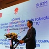 Thứ trưởng Bộ Ngoại giao Đỗ Hùng Việt phát biểu tại Hội nghị. (Nguồn: Báo Chính phủ)