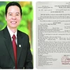 Quyết định truy nã với bị can Đinh Văn Thành - nguyên Chủ tịch Hội đồng Quản trị Ngân hàng SCB. (Ảnh: TTXVN phát)